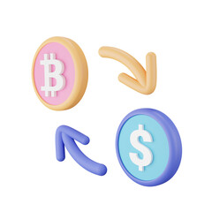 Bitcoin 3D Icon Set Binary Binance Dash XRP Coin Mining Investment Trading Finance Financial Ethereum Wallet App ETH