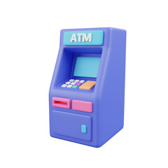 Financial 3D Icon Set Finance Investment Money Profit Currency Business Asset Wealth Growth Banking ATM Wallet