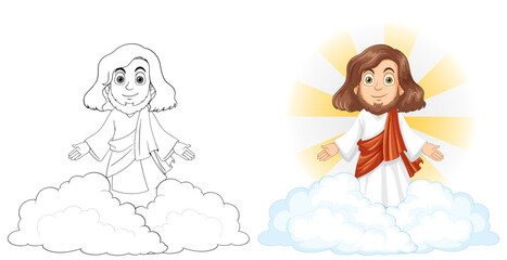 Jesus Christ Outline for Colouring