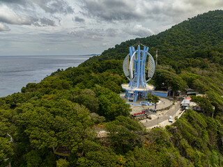 Zero Kilometer monument on Weh Island, Indonesia. Sabang, Indonesia.