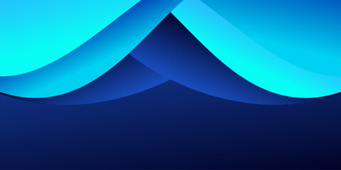 Blue abstract background wavy lines. Vector illustration for your design
