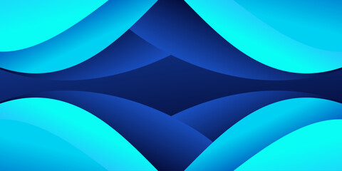 Blue abstract background wavy lines. Vector illustration for your design