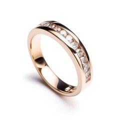 beautiful ring design. wedding engagement rings with diamonds on isolate white