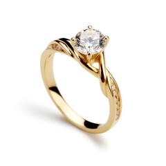 beautiful ring design. wedding engagement rings with diamonds on isolate white