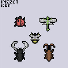 this is Bug icon in pixel art with simple color this item good for presentations,stickers, icons, t shirt design,game asset,logo and your project.