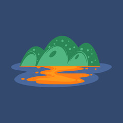 set of creative minimalist modern line art print. Abstract mountain contemporary aesthetic backgrounds landscapes. with mountain, forest, sea, skyline, wave. vector illustrations