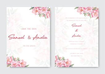 watercolor alcohol ink wedding invitation template