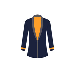 Blazer outfit  icon, flat design style - Vector