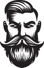 Beard man vector tattoo design illustration