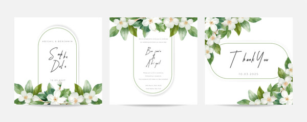 wedding invitation pack with rsvp thank you and instagram story