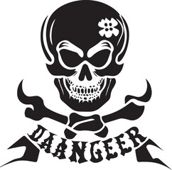 Danger vector silhouette illustration