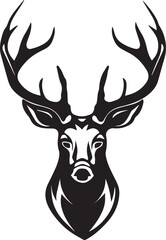 Deer face vector tattoo design illustration