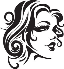 Women face tattoo design vector illustration black color
