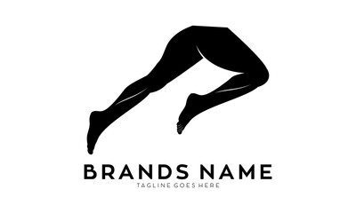 Running leg illustration vector logo