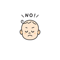 赤ちゃん　ベビー　顔　イラスト　アイコン　ノー