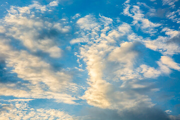 Beautiful clouds in the sky, countryside Chiangmai province  Thailand.
