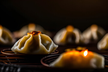 dumplings, chinese food, Chuseok day, generative AI. 
