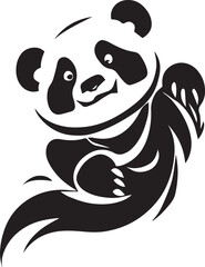 Kung Fu panda vector tattoo illustration