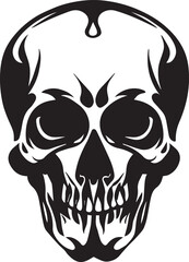 Skull vector tattoo design illustration black color