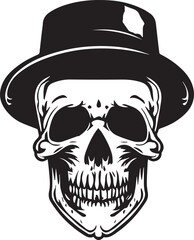 Skull vector tattoo design illustration black color