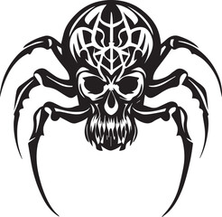 Spider vector tattoo design illustration