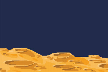 pixel art appearance of the moon from which is so beautifully golden in color