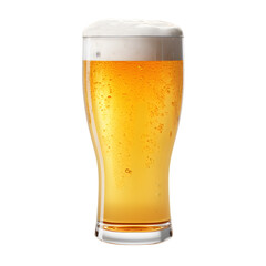 Glass of beer for advertisement isolated, generative AI