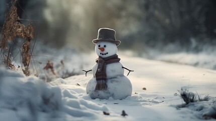 Obraz premium Snowman Background