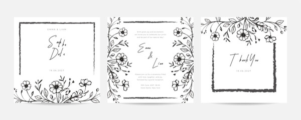 beautiful roses invitation card template