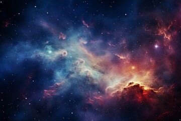Obraz na płótnie Canvas Nebula And Galaxies In Scape, Generative AI