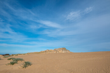 Dunes of the Cabo Polonia National Park in the Department of Rocha in Uruguay.