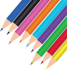 Background with colored pencils