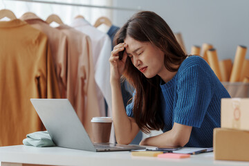 How To Start A Clothing Store Online Business apparel! Young confident asian female fashion owner...
