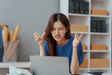 How To Start A Clothing Store Online Business apparel! Young confident asian female fashion owner...