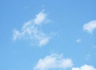 Beautiful white clouds on a clear day