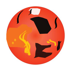 Isolated soccer ball on a white background. Vector illustration design.