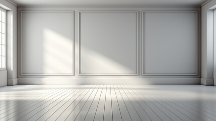 minimalist white interior background, real photography smooth lighting AI generative