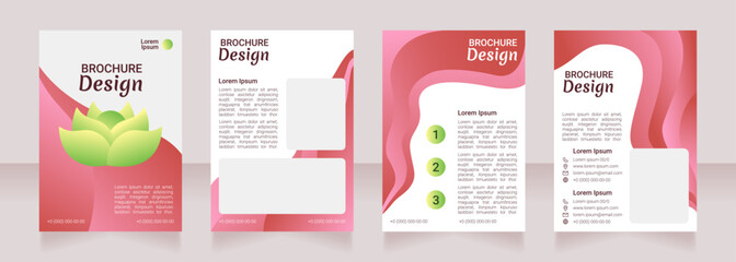 Zen blank brochure design. Meditation class. Template set with copy space for text. Premade corporate reports collection. Editable 4 paper pages. Robot Medium, Light, Merienda Bold fonts usedss