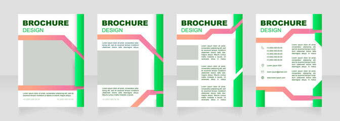 Directing project life cycle blank brochure design. Template set with copy space for text. Premade corporate reports collection. Editable 4 paper pages. Arial Black, Regular fonts used