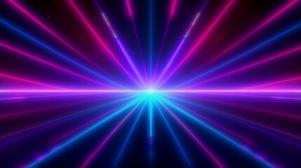 Fototapeta premium Abstract neon lights background with laser rays, and glowing lines. AI-Generated