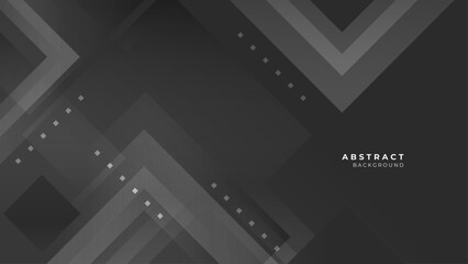 Fototapeta premium Memphis black geometric shapes light background vector. Modern diagonal presentation background.