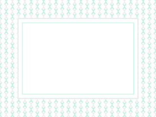 青の網目のような北欧パターンと四角いフレーム