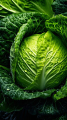 Freshly washed cabbage