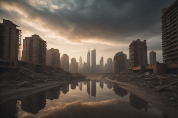 dystopian city 