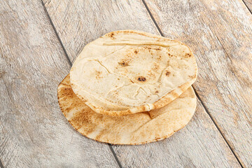 Traditional eastern round pita bread