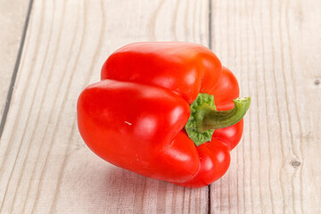 Ripe red Bulgarian bell pepper