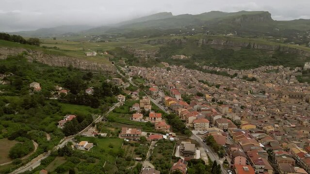 Town of Corleone Palermo Italy Aerial view