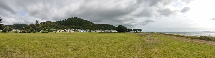 Fototapeta premium Beautiful landscape around Tapu Holiday Park in Thames, Coromandel, New Zealand.