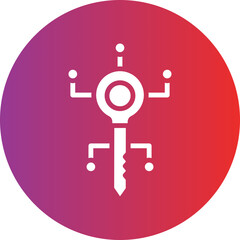 Vector Design Key Encryption Icon Style