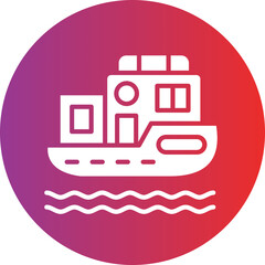 Vector Design Fishing Boat Icon Style